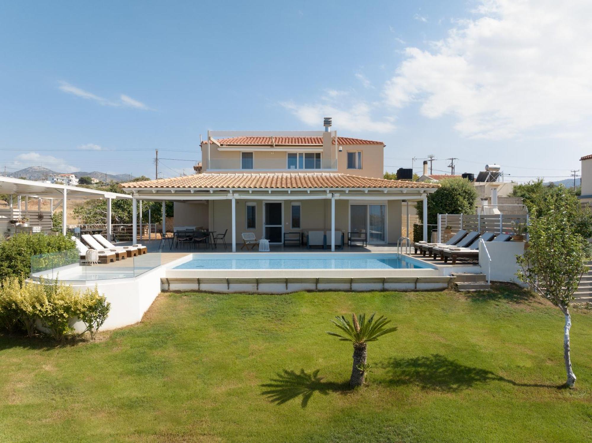 Alba Bianca Villa, Family Retreat With Heated Pool By Thinkvilla Hersonissos  Exteriör bild